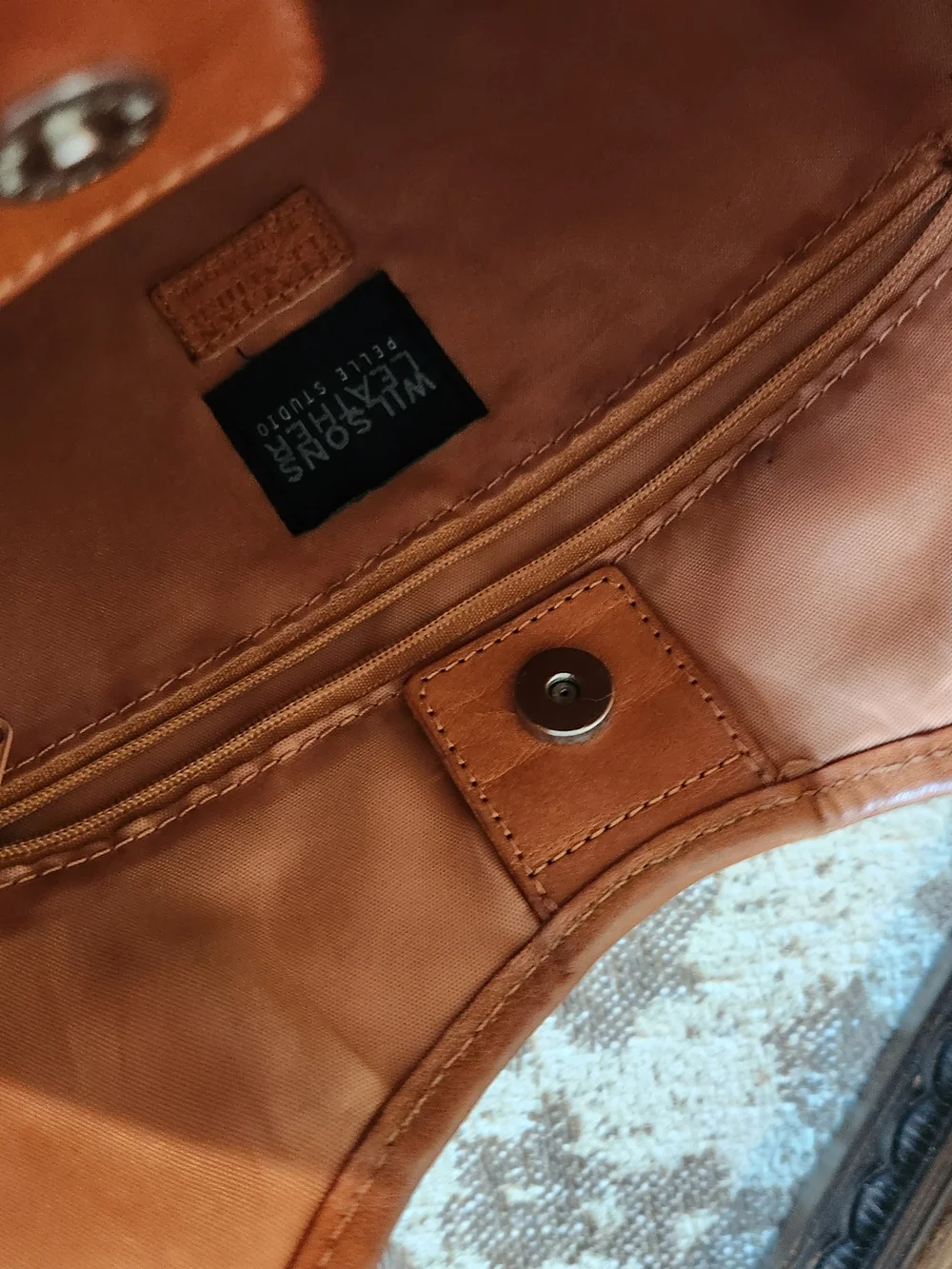Wilsons Leather Cognac Brown Hobo Shoulder Bag